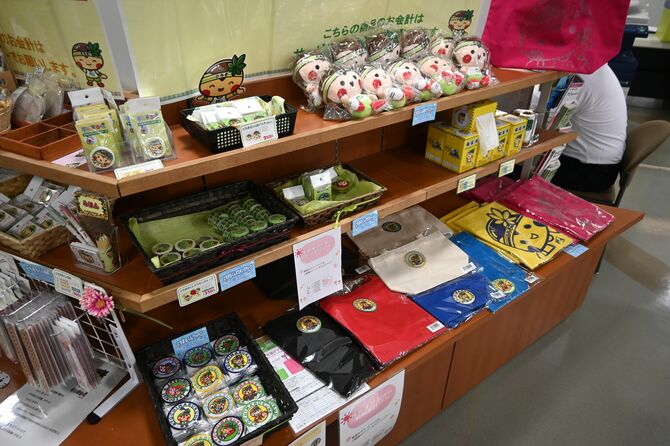 県庁2階の売店で販売されているとちまるくんグッズ