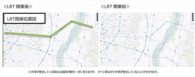 開業前後の旅行速度比較