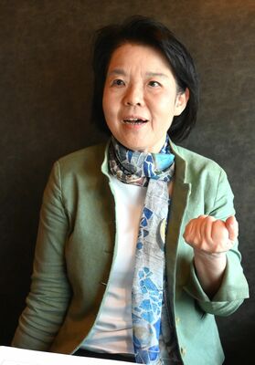 経済分野をはじめとする日本の男女格差について警鐘を鳴らす清山教授＝19日午前、つくば市内