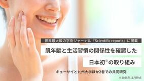 肌年齢と生活習慣の関係性を確認した日本初（※）の地域疫学研究