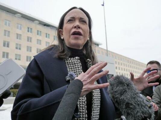 　ベネズエラの野党指導者マチャド氏＝１月、ワシントン