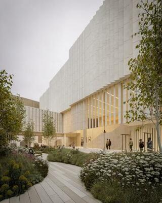 　新たに建設される展示施設の入り口部分の完成予想図（（Ｃ）Ｋｉｎ　Ｃｒｅａｔｉｖｅｓ）