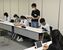 模擬裁判に参加する中学生ら＝８日午後、宇都宮市明保野町