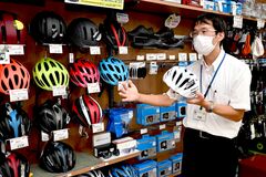 命を守るヘルメット　着用者はまだ少数