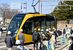 試運転でゆっくりと走るＬＲＴ＝１日午後０時30分、宇都宮市清原工業団地