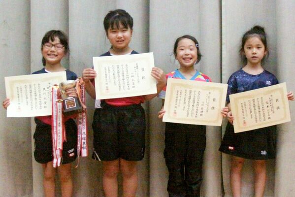 女子バンビの入賞者