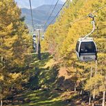 鮮やかに色づく斜面、ゴンドラから絶景堪能　那須塩原・ハンターマウンテン