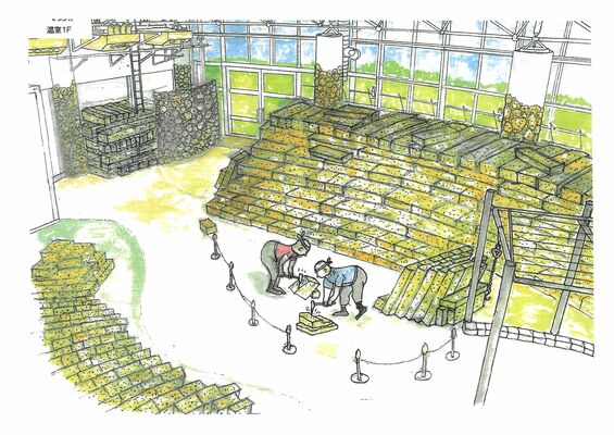 大谷石細工の体験・研修と見学ができるギャラリーのイメージ