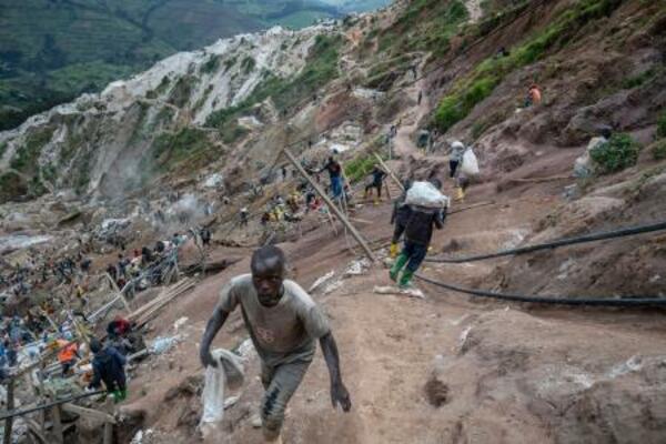 コンゴ東部にあるルバヤ鉱山=2025年5月(AP=共同)