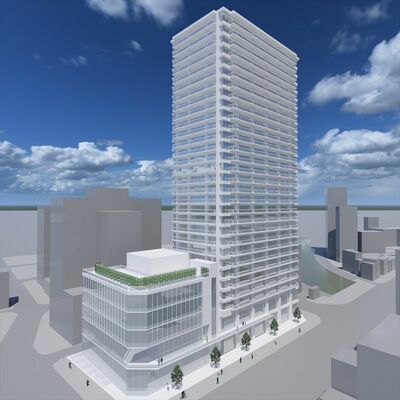 Ｂ街区に計画されている複合ビルのイメージ図