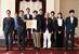 国交省表彰を受けた「釜川から育む会」の中村代表（前列左から３人目）ら