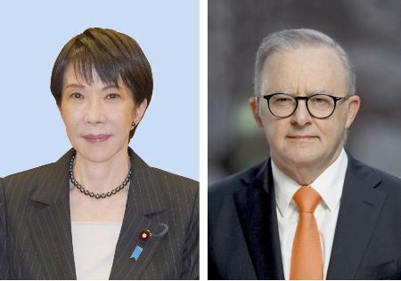　高市早苗首相、オーストラリアのアルバニージー首相（ゲッティ＝共同）