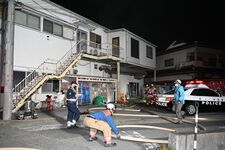 下野で工場火災