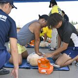 真岡の一万人プールで救命講習会　今週末に波のプールなど先行オープン　