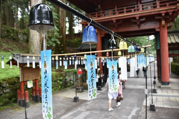 境内に設置された風鈴