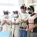 縄文人の暮らしを体感 栃木市小野寺小で特別授業 児童22人が文様作りに挑戦
