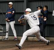 大勢らブルペン入り