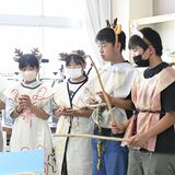 縄文人の暮らしを体感 栃木市小野寺小で特別授業 児童22人が文様作りに挑戦