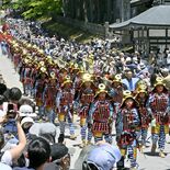 日光東照宮で「千人武者行列」 勇ましく参道練り歩く 5年ぶりコロナ禍前…