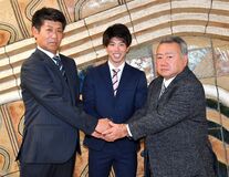 五十幡、母校に凱旋