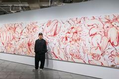 【東京ウオッチ】平和を象徴するボタンフラワー、銀座ソニーパーク彩る―ＳＨＵＮ　ＳＵＤＯさん油彩画に新境地