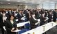 合同新年祝賀会でＪＡ綱領を読み上げる出席者＝６日午前、宇都宮市