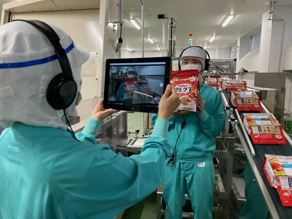 オンライン工場見学の様子
