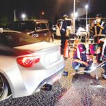 「不正改造車を排除」　道の駅しもつけで街頭検査　署などが計８台に整備命…
