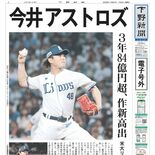 【電子号外】今井達也（作新高出）はアストロズ　３年84億円超、米大リーグ