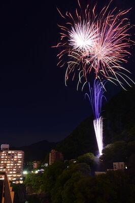 今年も始まった「百華繚乱花火」