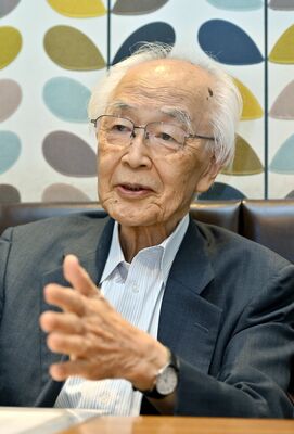 ノンフィクション作家の柳田邦男さん＝2024年９月上旬、東京都内