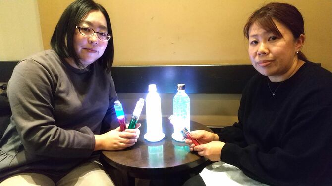 「子どもたちも楽しみながら防災に触れてほしい」と話す渡辺さん(左)と酒井さん