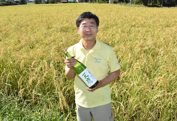 原料米を有機栽培する水田の貸し手を求めている尾崎さん
