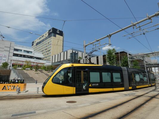 ８月１９日に累計利用者数１千万人を超えたＬＲＴ。開業前の想定より約半年早い