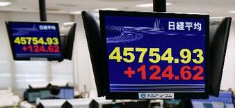東証終値、４万５７５４円