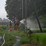 落雷か、那須塩原で電柱の分電盤焼く