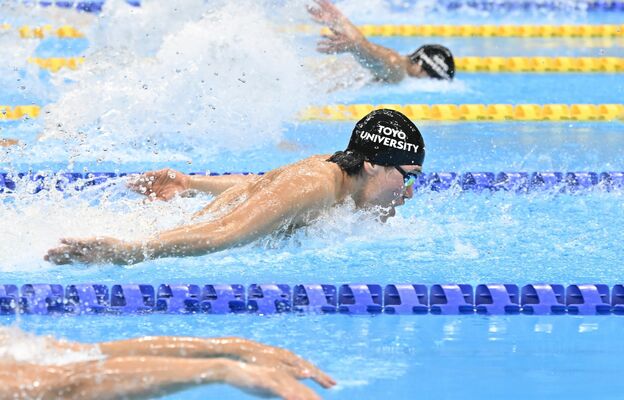 日本記録の更新が期待される松下（東洋大）＝昨年11月のジャパンオープンより、加藤竜矢撮影