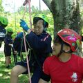 塩谷中1年生が自然アクティビティー満喫 宿泊学習でカヤック、ツリークライミング...友情深める