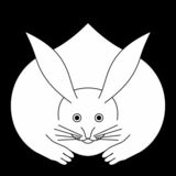 兎（真向き兎）（うさぎ・まむきうさぎ）〈動物紋　兎〉