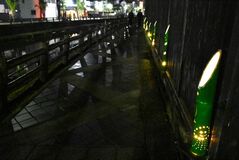 【夕刊】巴波川を照らす竹あかり