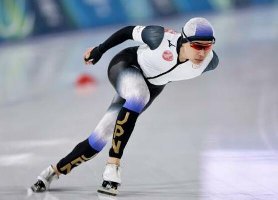　男子１５００メートル　滑走する山田和哉。１２位だった＝ミラノ（共同）