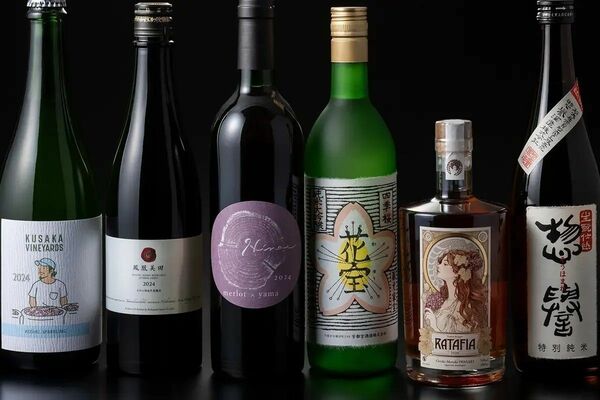 「初夏の旬彩会席 栃木の日本酒とワインのマリアージュ」で味わう主な酒類