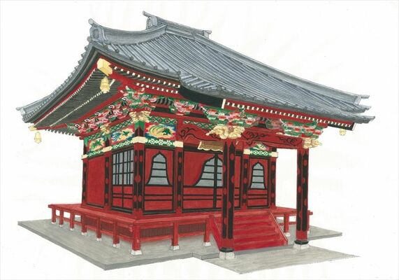 彩色を施した完成予定図