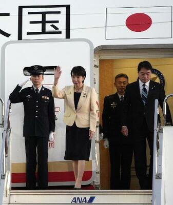 高市首相=昨年10月、羽田空港