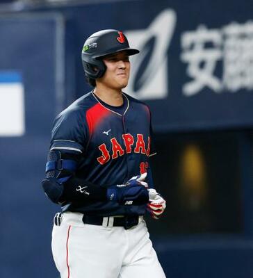 1回、一ゴロに倒れた大谷=京セラドーム