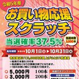 総額270万円分の金券当たる　「お買い物応援スクラッチ」　宇都宮市内74カ所で配布