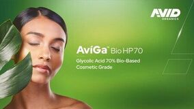 Avid Organics、パリで開催される「in-cosmetics（R） Global」で世界初の商業規模バイオベース・グリコール酸「AviGa（TM）Bio HP70」を発表
