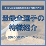 小山の登録メンバー全選手の特徴《高校野球2025夏》