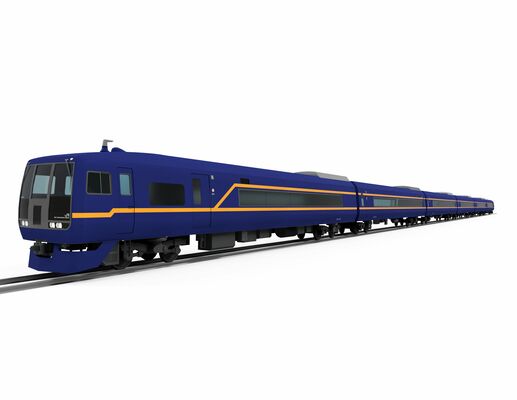 群青色を基調とした新たな「特急きぬがわ」の外観イメージ（ＪＲ東日本大宮支社提供）