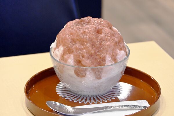 ふわっと溶ける日光天然氷のかき氷「とちあいかミルク」